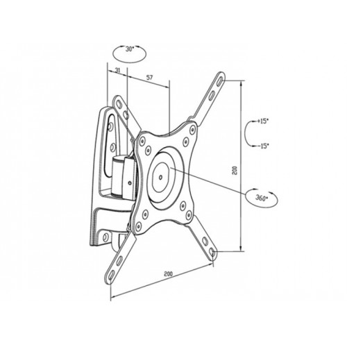Multibrackets 3275 supporto da parete per tv a...
