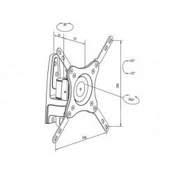 Multibrackets 3275 supporto da parete per tv a schermo piatto 81,3 cm (32") Nero