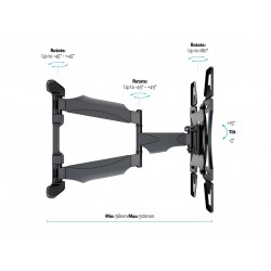 Multibrackets 1725 supporto da parete per tv a schermo piatto 127 cm (50") Nero