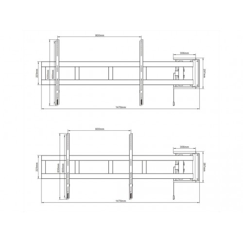 Multibrackets 2654 supporto da parete per tv a...