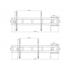 Multibrackets 2654 supporto da parete per tv a schermo piatto 2,13 m (84") Nero