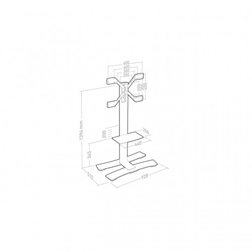 Erard 039041 supporto TV e sistema audio 1 ripiani