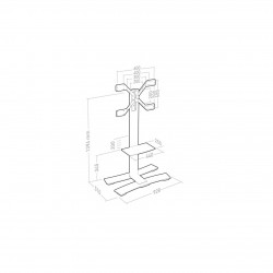 Erard 039041 supporto TV e sistema audio 1 ripiani