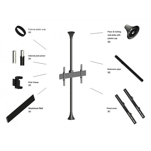 Multibrackets 3620 base da pavimento per tv a...