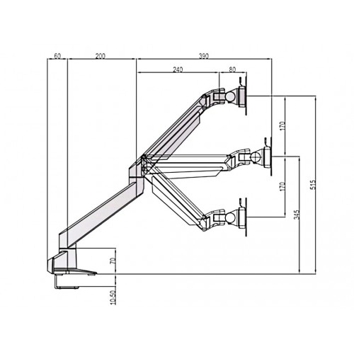 Multibrackets 7174 supporto da tavolo per Tv a...