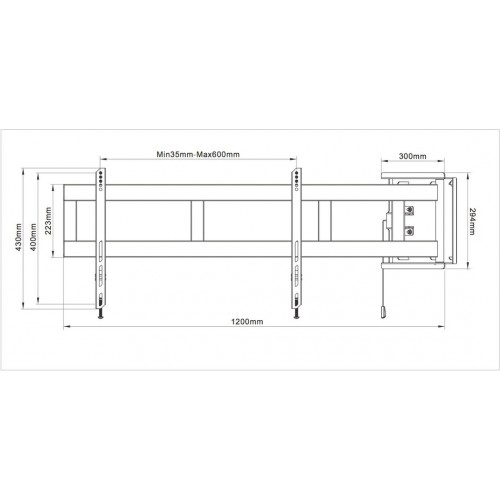 Multibrackets 2647 supporto da parete per tv a...