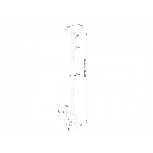 Multibrackets 4757 supporto a soffitto per tv a...