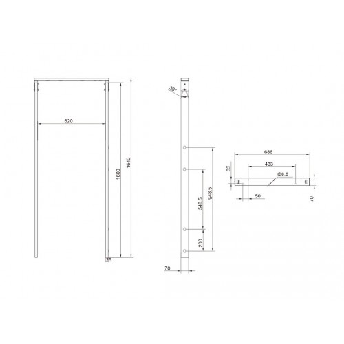 Multibrackets 7536 accessorio per montaggio di...