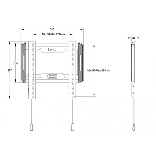 Multibrackets 5631 supporto da parete per tv a...