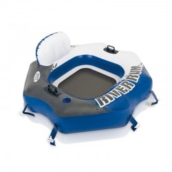 Intex 58854 galleggiante da piscina e da spiaggia Nero, Blu Sedia a sdraio galleggiante Immagine Vinile