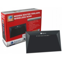 Digicom RVW300-K01 router wireless Banda singola (2.4 GHz) Fast Ethernet Nero