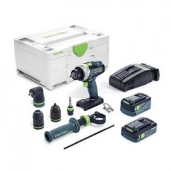 Festool Trapano avvitatore con percussione a batteria TPC 18/4 5,2/4,0 I-Set/XL-SCA QUADRIVE