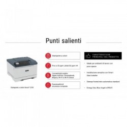 Xerox C310 A4 33 ppm Stampante fronte/retro wireless PS3 PCL5e/6 2 vassoi Totale 251 fogli