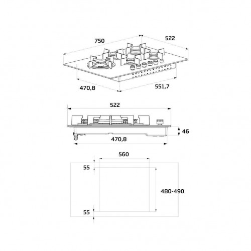 Beko HAW752C4SX - Piano Cottura a Gas, 5...