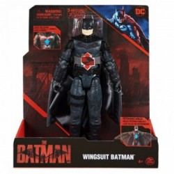 DC Comics , action figure di Wingsuit Batman da 30 cm, con luci, frasi e ali che si aprono, oggetto da collezione del film The