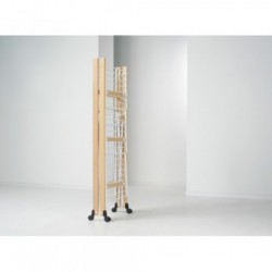 Foppapedretti Ursus - Stendibiancheria Richiudibile, Telaio Centrale a 2 Altezze, Rote con Freno, Noce