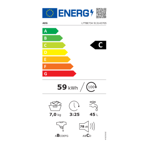 Aeg L7TBE734 - Lavatrice carica dall'alto,...