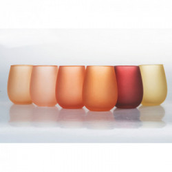 Villa D'Este Home Tivoli 'Happy Hour Sunset', Set 6 bicchieri acqua 500 ml