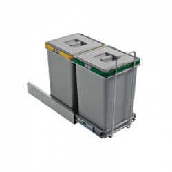 Foster 8143 000 - Pattumiera Per Differenziata a 2 Scomparti 12+12 Litri