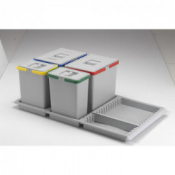 Foster 8144 000 - Pattumiera Per Differenziata a 4 Scomparti 15+15+6+6 Litri