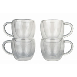 Villa D'Este Home Tivoli 'Moka', Set 4 tazzine caffè con manico 90 ml