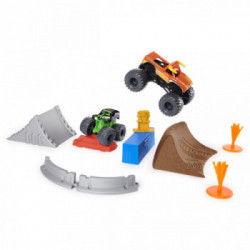 Monster Jam , set per acrobazie ufficiale con i veicoli Monster Truck Grave Digger ed El Toro Loco, in scala 1:70