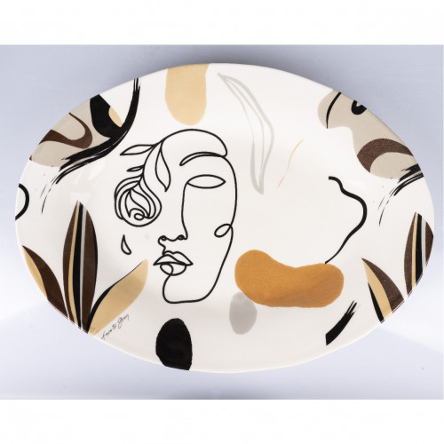 Villa D'Este Home Tivoli 'Face to Grey', Piatto...