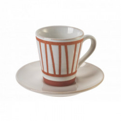 Villa D'Este Home Tivoli 'Geometry', Set 4 tazze caffè con piattino