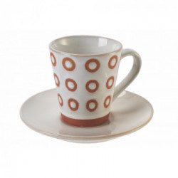 Villa D'Este Home Tivoli 'Geometry', Set 4 tazze caffè con piattino