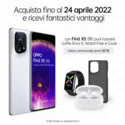 OPPO Find X5 ha una batteria di lunga durata da 4800mAh, RAM 8GB (Espandibile 13GB) + ROM 256GB Display Amoled a 10bit con