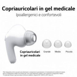 LG TONE Free FP5 - Cuffie True Wireless Bluetooth con ANC (Bianco)