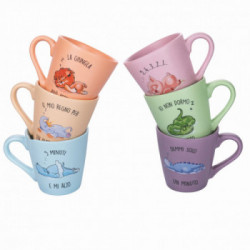 Villa D'Este Home Tivoli 'Lazy World', Set 6 tazzine caffè, 80 ml