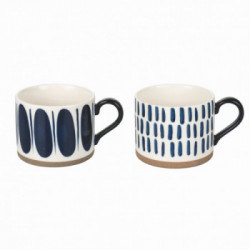 Villa D'Este Home Tivoli 'Masai Blu', Set 2 Tazze colazione