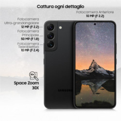 Samsung Galaxy S22 5G Display 6.1'' Dynamic AMOLED 2X, 4 fotocamere, RAM 8 GB, 128 GB, 3.700mAh, Phantom Black