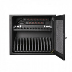 V7 CHGSTA12AC-1E Cabinet Carrello per dispositivi portatili fino a 38,1 cm (15") da tavolo in Acciaio laminato Nero 