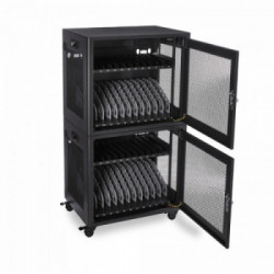 V7 CHGSTA12AC-1E Cabinet Carrello per dispositivi portatili fino a 38,1 cm (15") da tavolo in Acciaio laminato Nero 