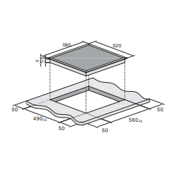 Candy CTPS64MCTTWIFI - Piano Cottura a Induzione, 60 cm, 4 (Twin Power + 2), Nero