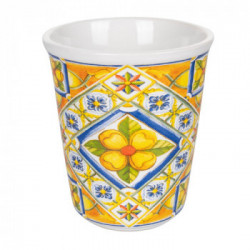 Villa D'Este Home Tivoli 'Costiera', Set 6 bicchieri acqua in ceramica 340 ml