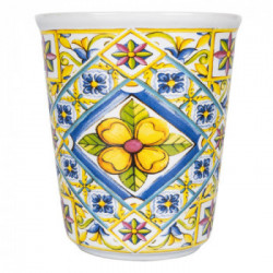 Villa D'Este Home Tivoli 'Costiera', Set 6 bicchieri acqua in ceramica 340 ml