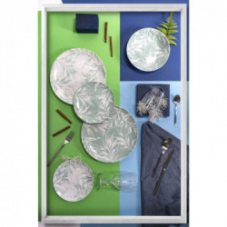 Villa D'Este Home Tivoli 'Forest Leaf Green', Servizio piatti 18 pezzi