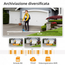 IMOU Cruiser 4MP - Speed Dome WIFI 1440P, Rotazione 355°, IP66, Visione notturna a colori 30m, Sirena e microfono