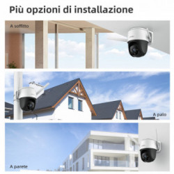 IMOU Cruiser 4MP - Speed Dome WIFI 1440P, Rotazione 355°, IP66, Visione notturna a colori 30m, Sirena e microfono