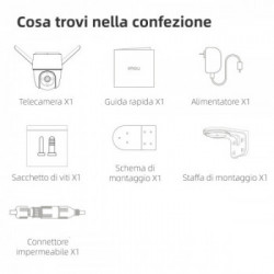 IMOU Cruiser 4MP - Speed Dome WIFI 1440P, Rotazione 355°, IP66, Visione notturna a colori 30m, Sirena e microfono