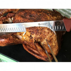 Ambrogio Sanelli Bbq - Coltello Affettare Punta Tonda, 30 cm, Modello BA03.030