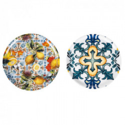 Villa D'Este Home Tivoli 'Italian Beauty', Set 4 Piatti pizza Ø 33 cm