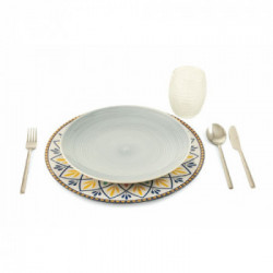 Villa D'Este Home Tivoli 'Sicilia', Set 6 Sottopiatti Ø 33 cm, in plastica