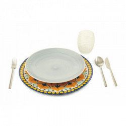 Villa D'Este Home Tivoli 'Sicilia', Set 6 Sottopiatti Ø 33 cm, in plastica