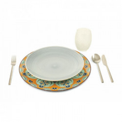 Villa D'Este Home Tivoli 'Sicilia', Set 6 Sottopiatti Ø 33 cm, in plastica