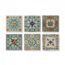 Villa D'Este Home Tivoli 'Costiera', Set 6 Sottopentola quadrati 16x16 cm