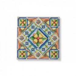 Villa D'Este Home Tivoli 'Costiera', Set 6 Sottopentola quadrati 16x16 cm